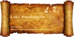 Laki Konstantin névjegykártya